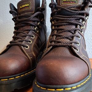 Dr. Martens Brown Industrial Leather Work Boots - Men
